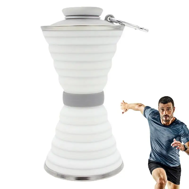 

Складные стаканы для путешествий, герметичная расширяемая дорожная чашка, силиконовые чашки, 500 мл, портативная чашка для питья для кемпинга, походов