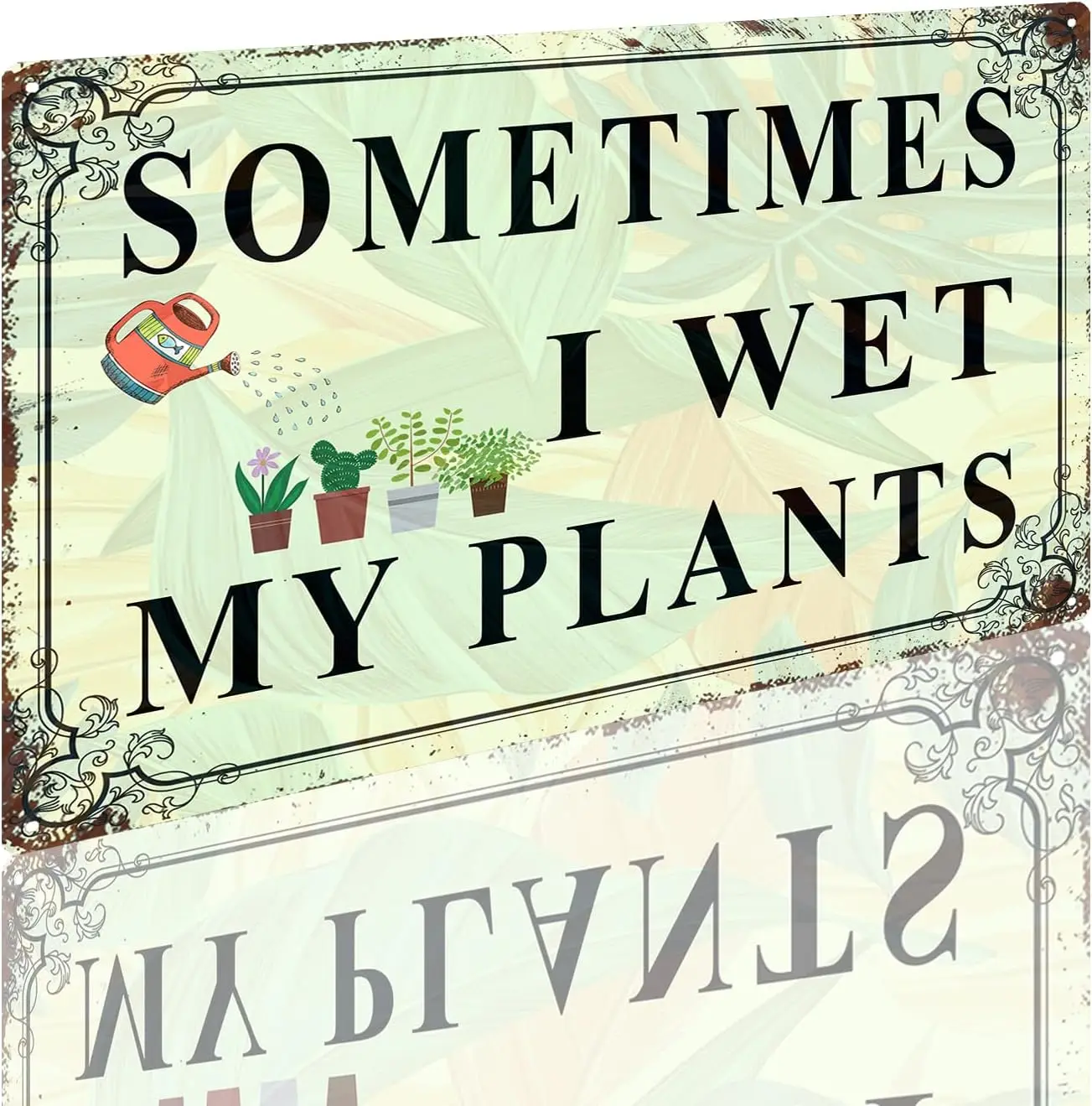 FLFGIDD Садовая металлическая жестяная вывеска Иногда я можу свои растения