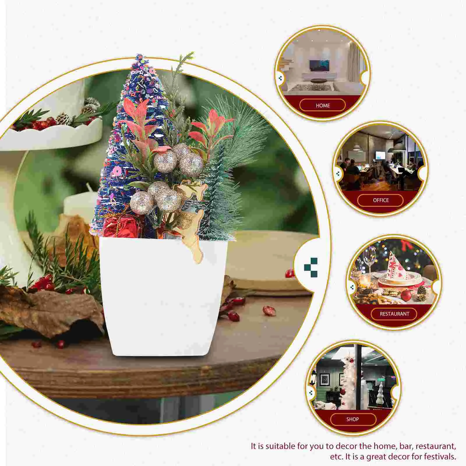 Рослина Рождественская имитация искусственных растений в горшках Поддельное