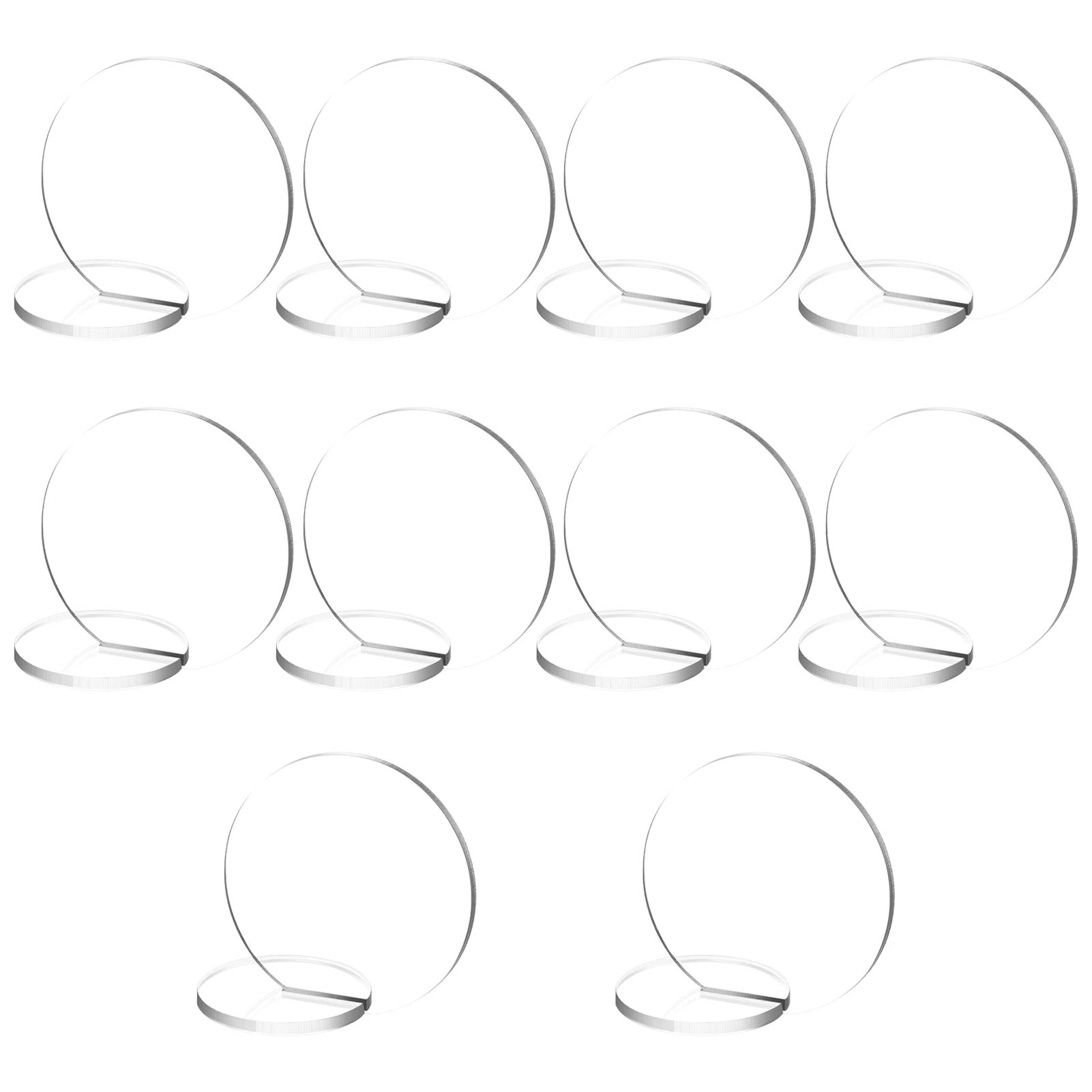 10pcs Clear Acrylic Blank Diy Round Table Number Sign Place Card Wedding Guest Name Card Wedding Banquet Place Card