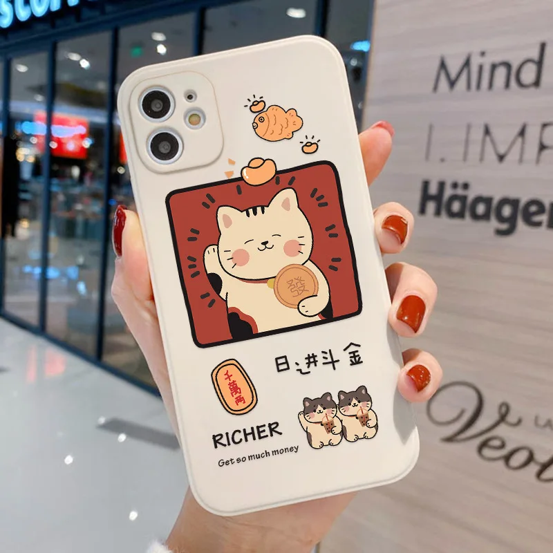 

NOHON Original Soft phone Casing For HUAWEI MATE 40 PRO PLUS MATE 30 20X 10 ENJOY 10E 20 richer cat Cover