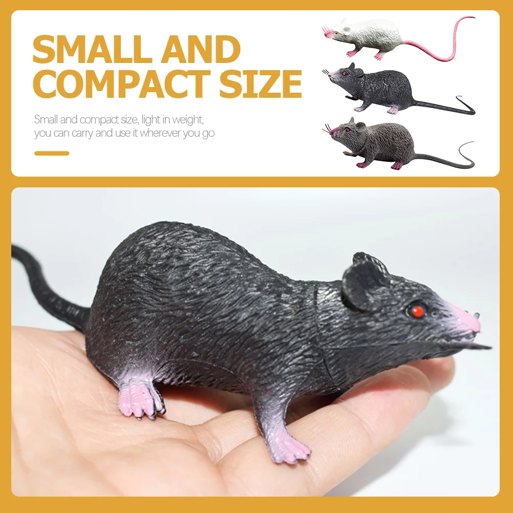 3 шт. искусственная крыса жуткая игрушка реквизит для розыгрыша имитация крысы