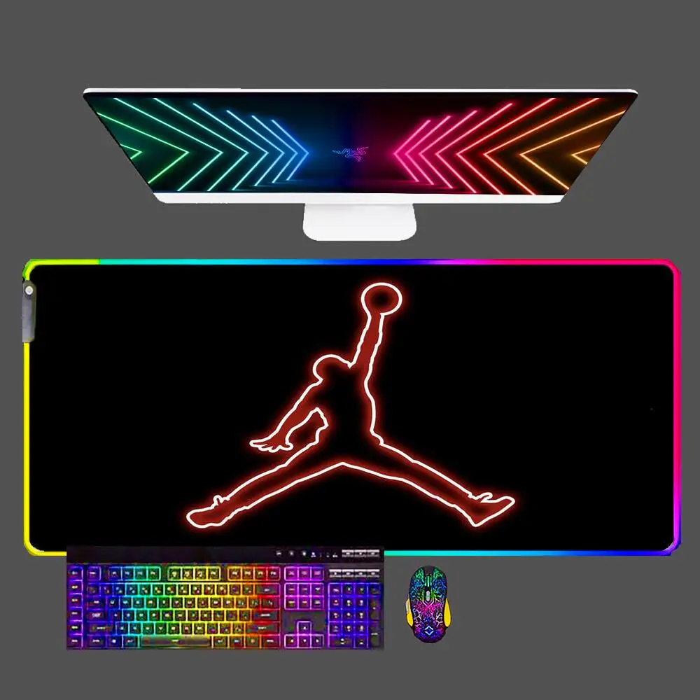 

Gaming Basketball 23 RGB Large Mouse Pad Gamer Computer Carpet Backlit Large Mousepad for Desk Keyboard LED Mat for CS GO LOL