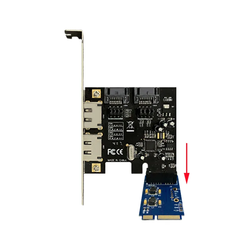 Фото Карта адаптера Mini PCI-E к PCIe X1 MPCI Express 1x Распределительный щит интерфейса для машины №4