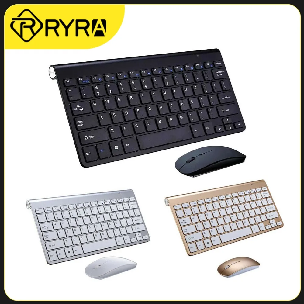 

RYRA Mini Wireless Keyboard And Mouse Set Waterproof 2.4G For Mac Apple PC Computer Keyboard Mouse Combos