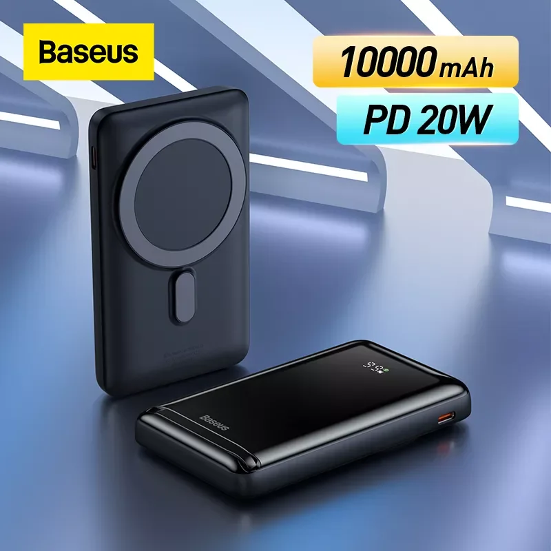 

NEW2023 Baseus 20W Magnetic Wireless Charger Power Bank 10000mAh Wireless Charging External Battery For iPhone 13 12 Pro Max