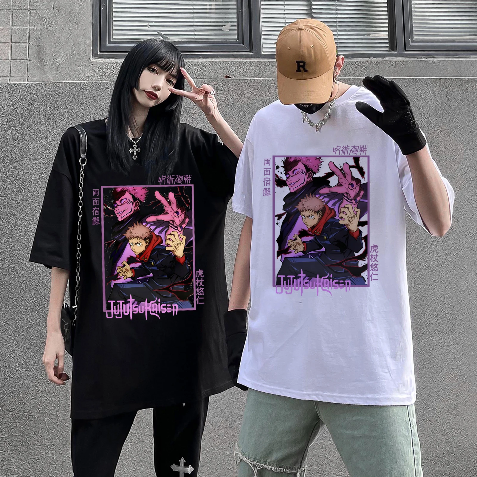 

Japanese Anime Jujutsu Kaisen Women T Shirts Itadori Yuji Print Harajuku Tops Ryomen Sukuna Cool Unisex Short Sleeves T-Shirt