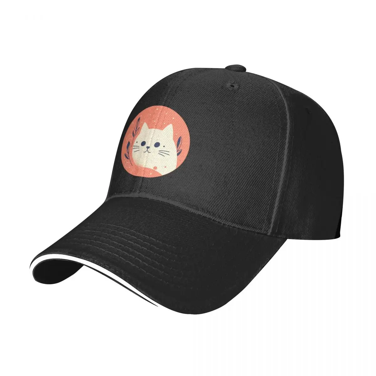 

Cat Baseball Cap Cute Simple Circle Kpop Hip Hop Hats Casual Unisex Funny Logo Baseball Caps