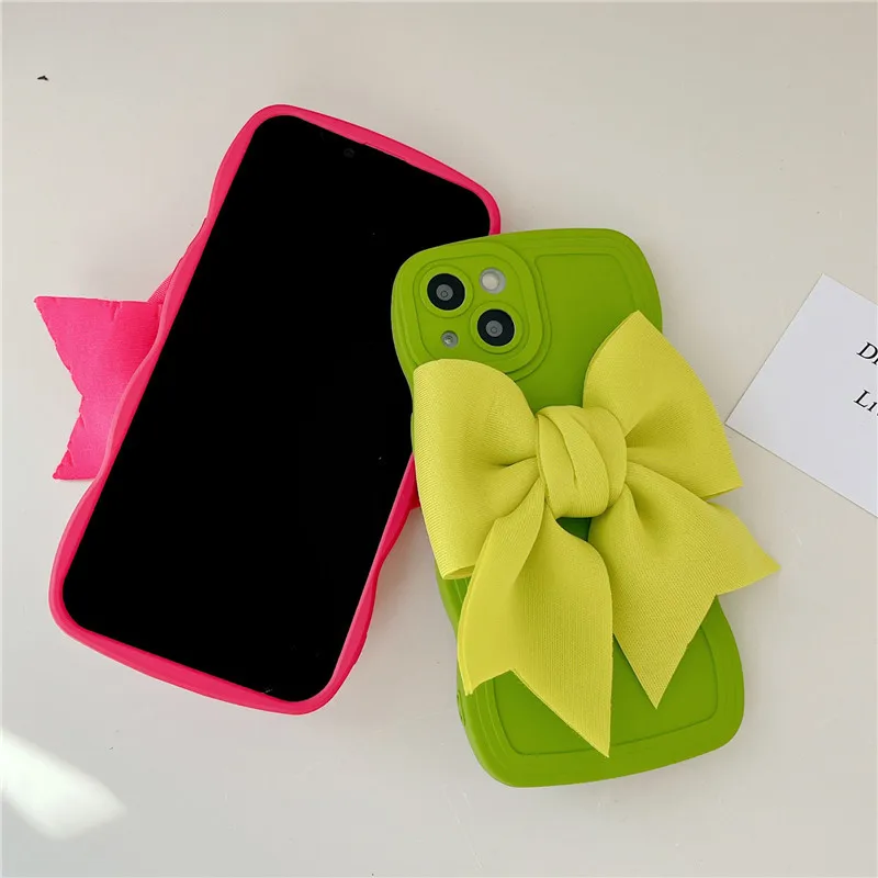 3D Bow Soft Silicone Phone Case For Huawei Nova 9 SE Nova 8 5i 6 3i Mate 20 Pro Honor 20 Pro V20 30S 70 Candy Color Shell Cover images - 6
