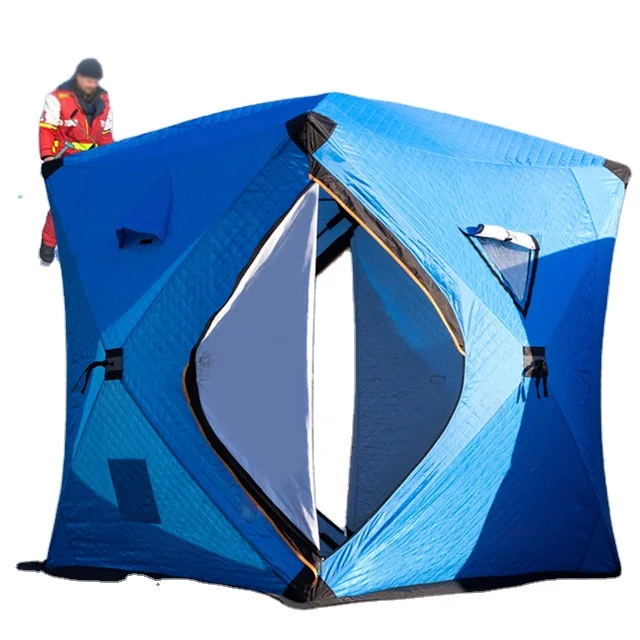 

Портативная палатка для подледной рыбалки на 3-4 человек, быстрооткрытая, водостойкая, ветрозащитная, уличная, хлопковая, теплая, для подледн...