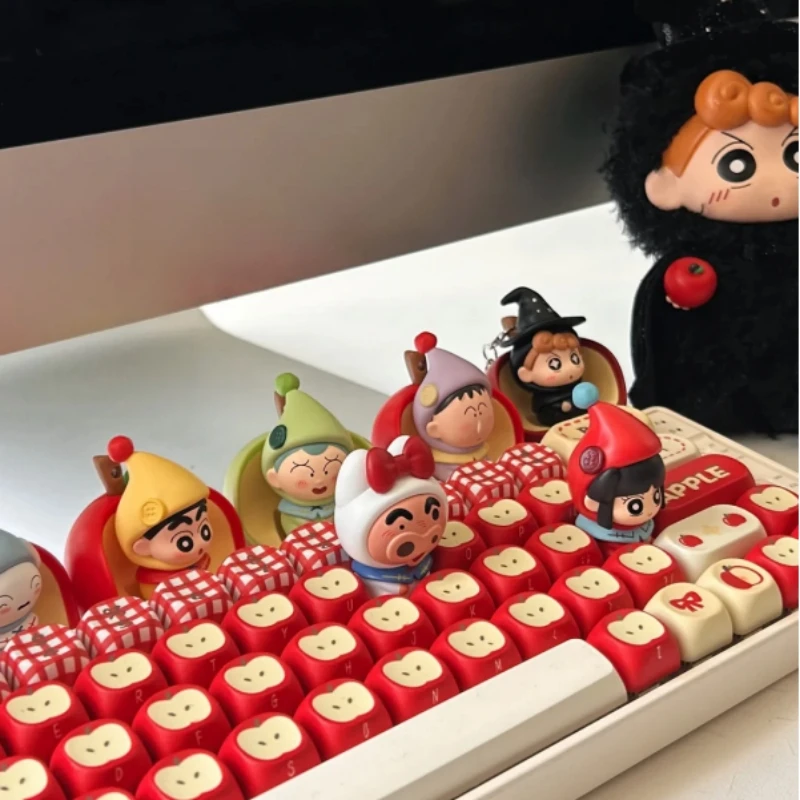 Фото В наличии: Оригинальные игрушки-сюрпризы Maiwa Crayon Shin-chan Shirokama Windman Dwarf Fairy Tale Knock Knock Keyboard Keycap Blind Box – подарки №1