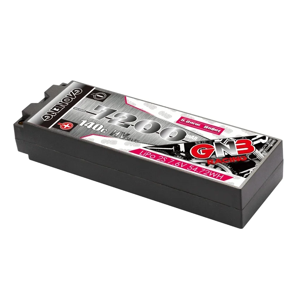 Gaoneng GNB 2S HV 7.6V 7200mAh 140C Hardcase Lipo bullet 5mm XT90 Gaoneng GNB 2S HV 7.6V 7200mAh 140C Hardcase Lipo bullet 5mm XT90