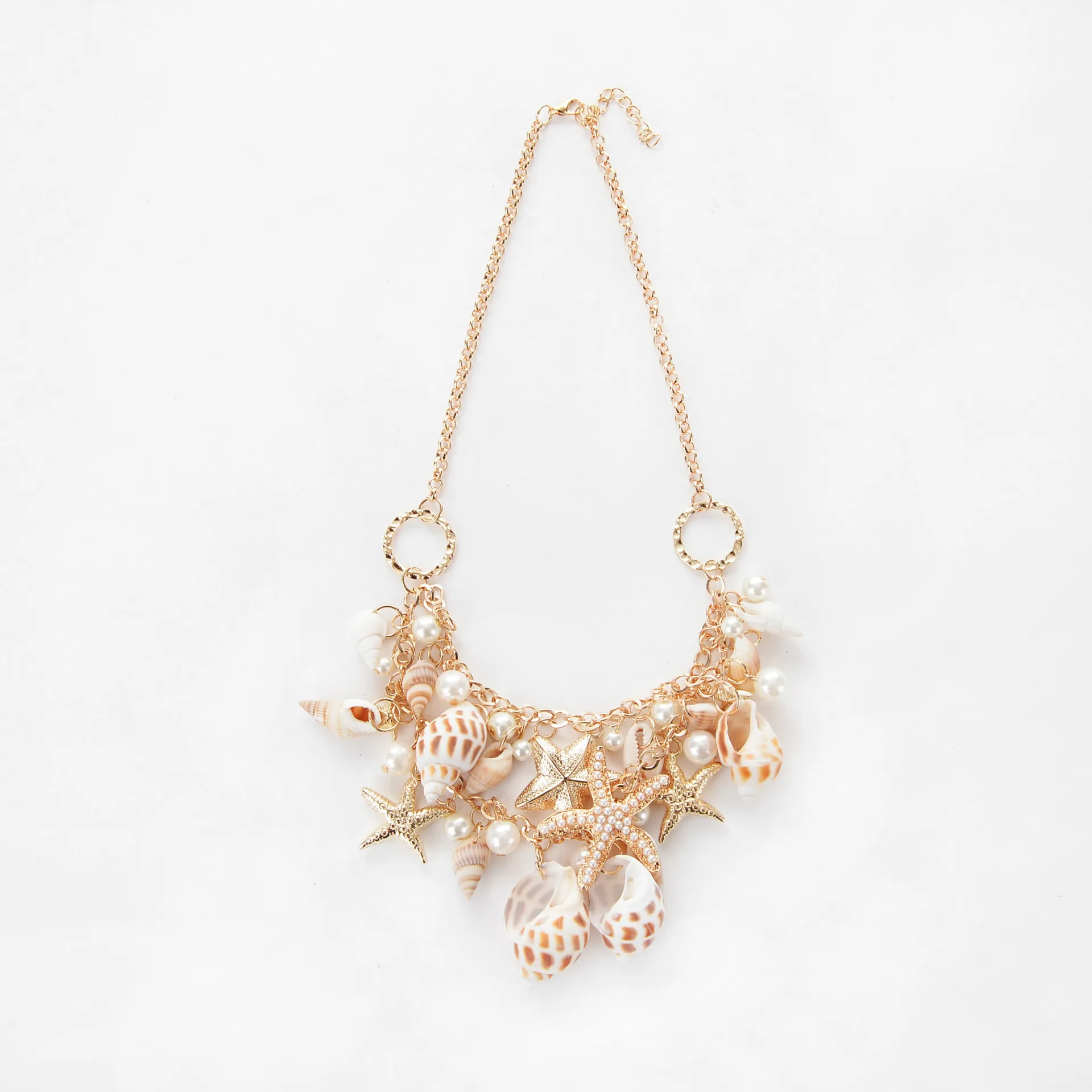 

Fashion Beach Starfish Shell Conch Necklace European And American Fashion Necklace For Women Jewelry Necklaces & Pendants N75
