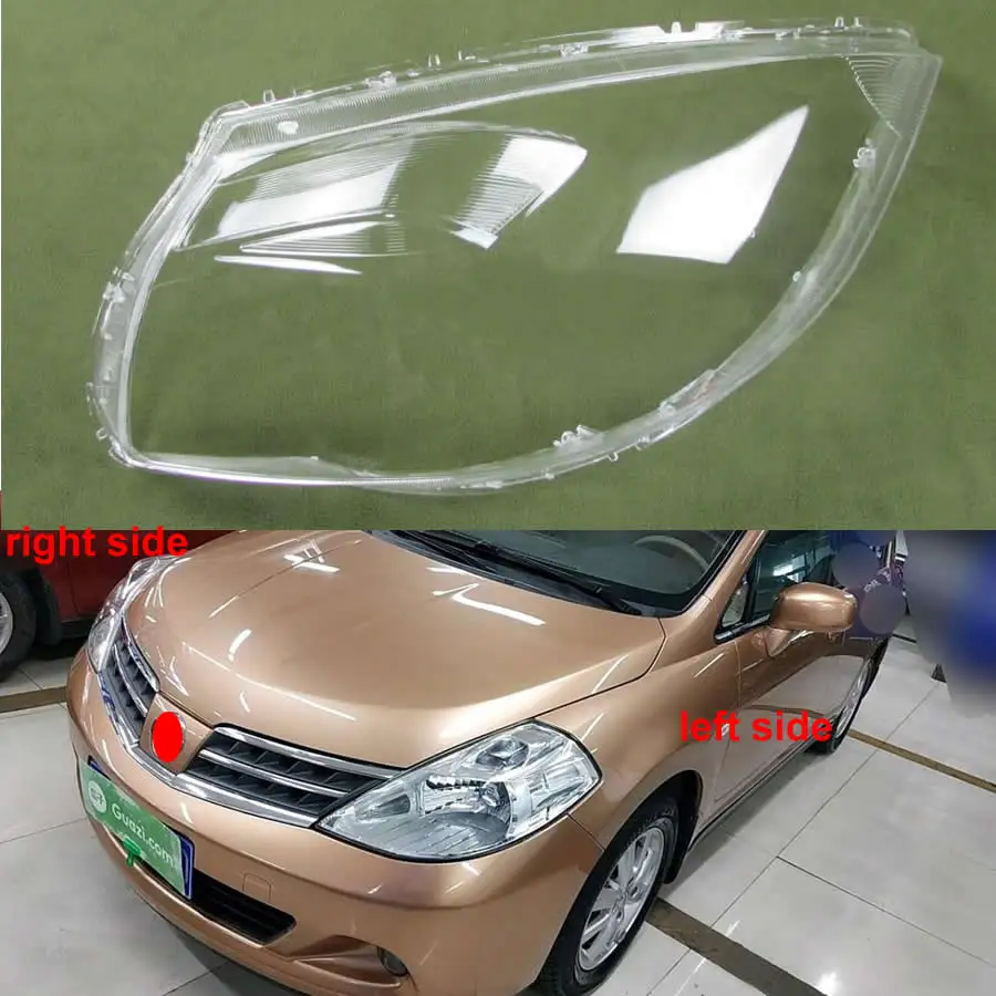 

Налобный фонарь для Nissan Tiida 2008 2009 2010, налобный фонарь, оболочка, абажур, прозрачная затеняющая маска из плексигласа, замена оригинальных линз