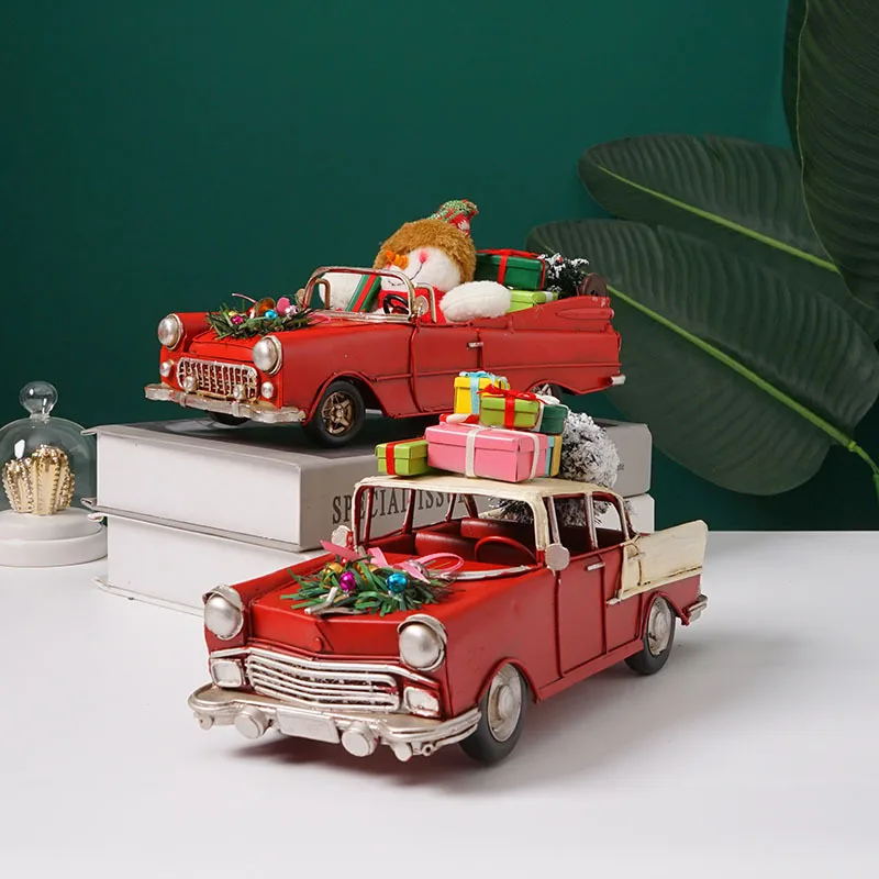 

Vintage sports car model Christmas gift home stay decoration iron soft outfit