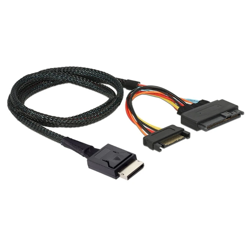 Кабель SFF8611 — SFF8639 U.2 SSD Oculink-42Pin SFF-8611 — U.2 mSAS SFF-8639+15P
