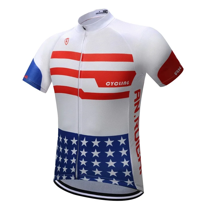 

Summer Cycling Jersey Contrast Color Stars Pattern Breathable Quick Dry Short Sleeve Riding Jerseys Customized/Wholesale Service