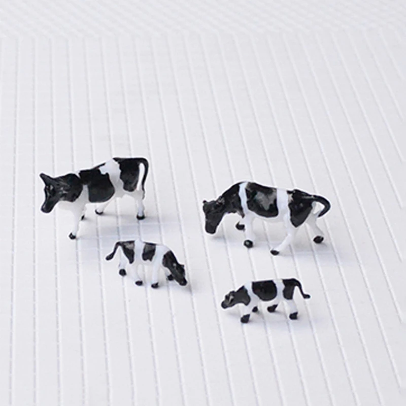 

10pcs Scale Soft Rubber DIY Colorful Cow Model Train Layout Model Building Toys Wholesale Kids Educational Toys resin model kit