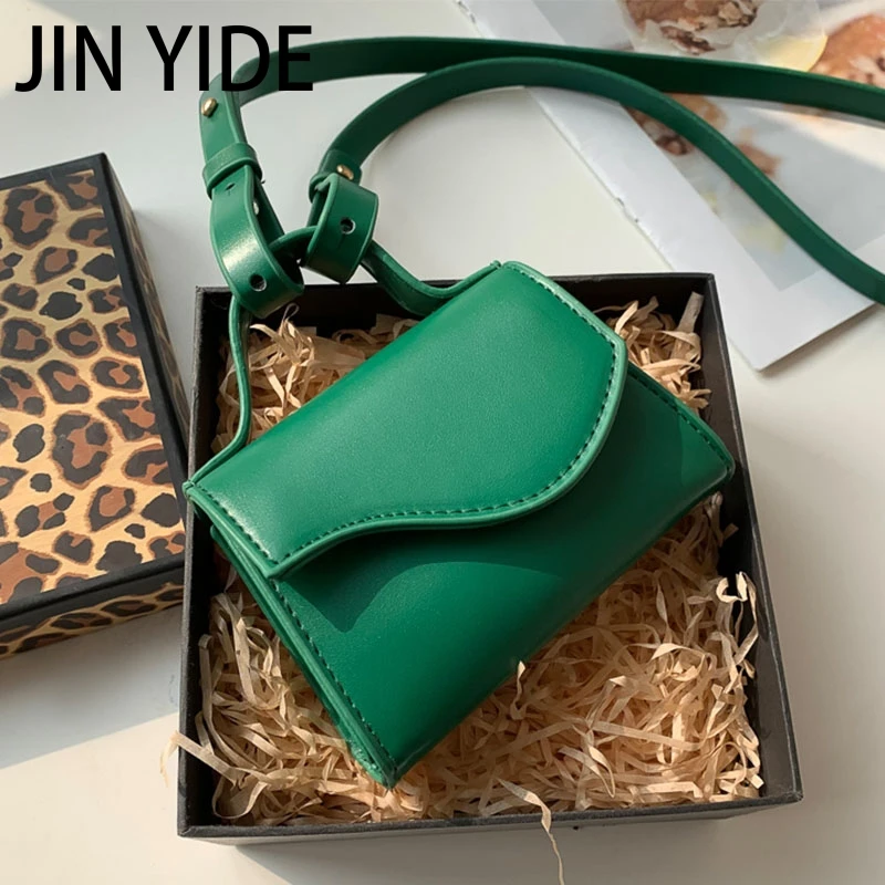 

JIN YIDE New Mini Cute Crossbody Bags For Women Small Phone Carry Shoulder Bags Solid Color Flap Purse Simple Mini Purse Fashion
