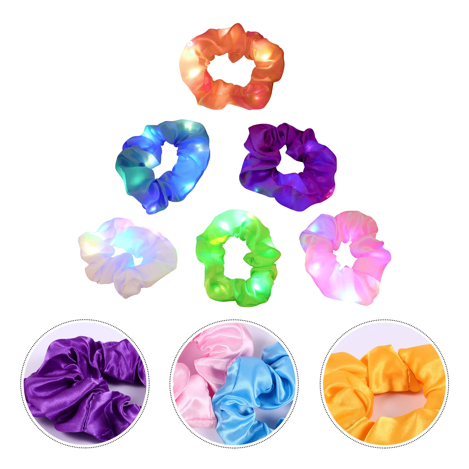 

6pcs Large Intestine Elastic Lovely Hair Accessories Hair Tie