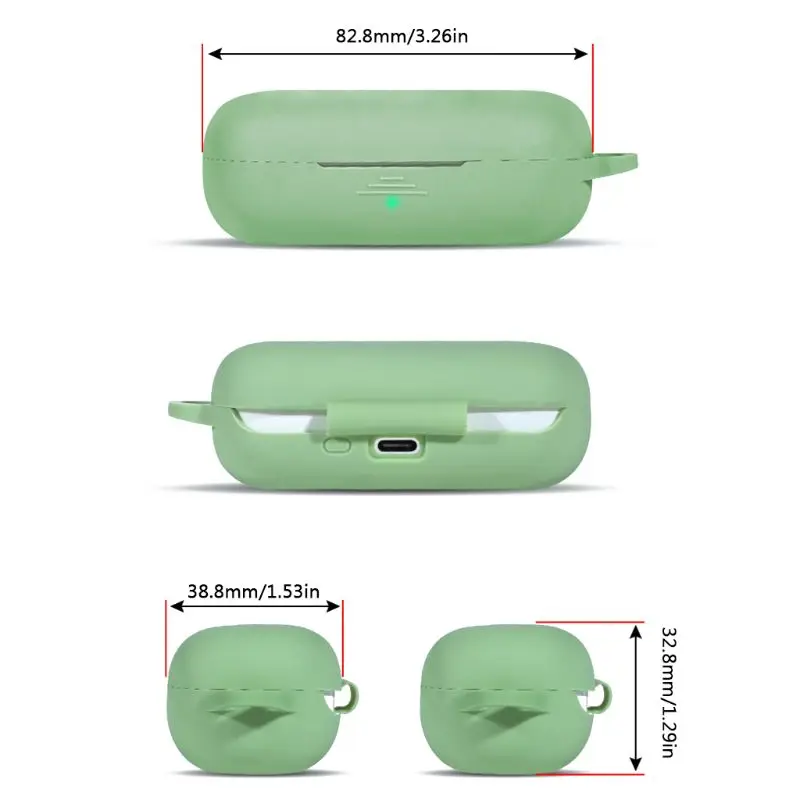 

Silicone Wireless Bluetooth-compatible Earphone Case for hua wei flypods 3i Protective Cover with Carabiner