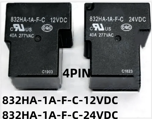 Новинка 10 шт./лот 832HA-1A-F-C-12VDC 832HA-1A-F-C-24VDC 832HA-1A-F-C 12В 832HA 1A F C 12VDC DC12V 4PIN 40A 12В 24В