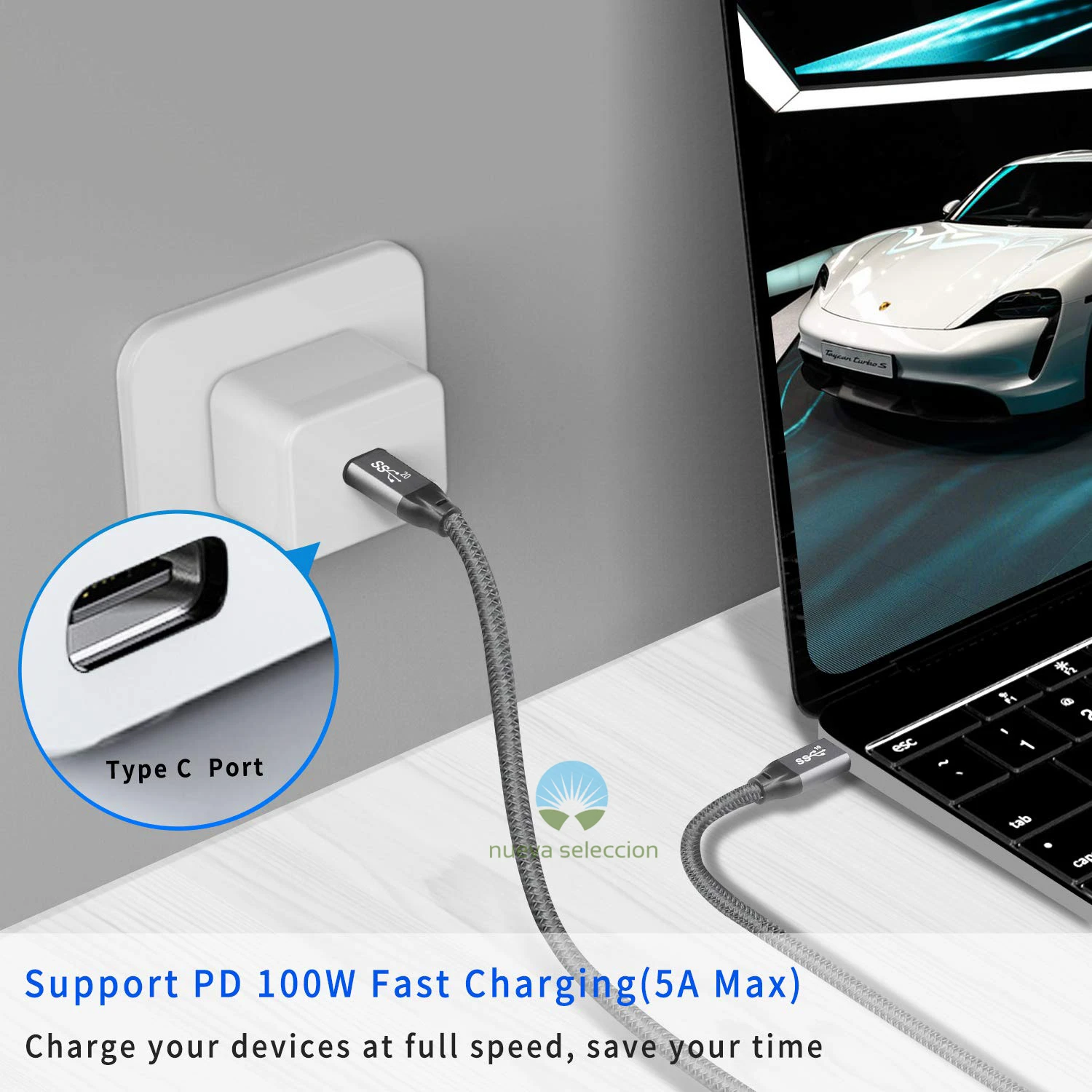 usb 3 2 gen 2x2 20gbps usb c to usb c data cable type c 100w fast charge short cord braided wire for xiaomi huawei macbook pixel free global shipping
