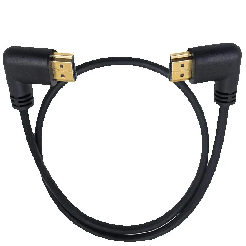 Фото Кабель HDMI 4K 3D с двумя разъемами HDMI, угловой (90 градусов) с левой стороны, с разъемом HDMI (штекер) и разъемом HD (штекер) с правой стороны, для DVD, PS3, ПК №3