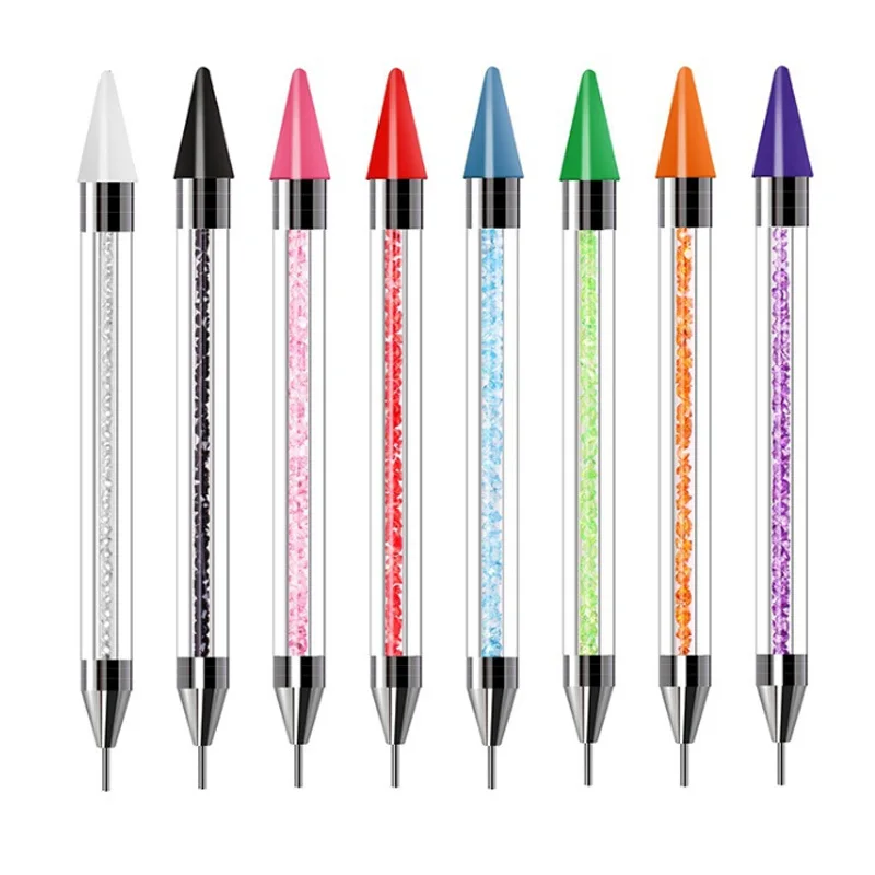 Высококачественный цветной карандаш с кристаллами для ногтей инструменты