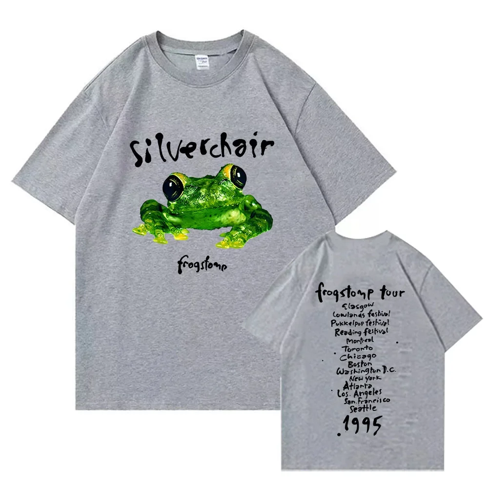 Фото Silverchair Frogstomp 1995, футболки с коротким рукавом, женская/мужская хлопковая футболка в стиле хип-хоп, уличная одежда, летние повседневные футболки унисекс в готическом стиле №4