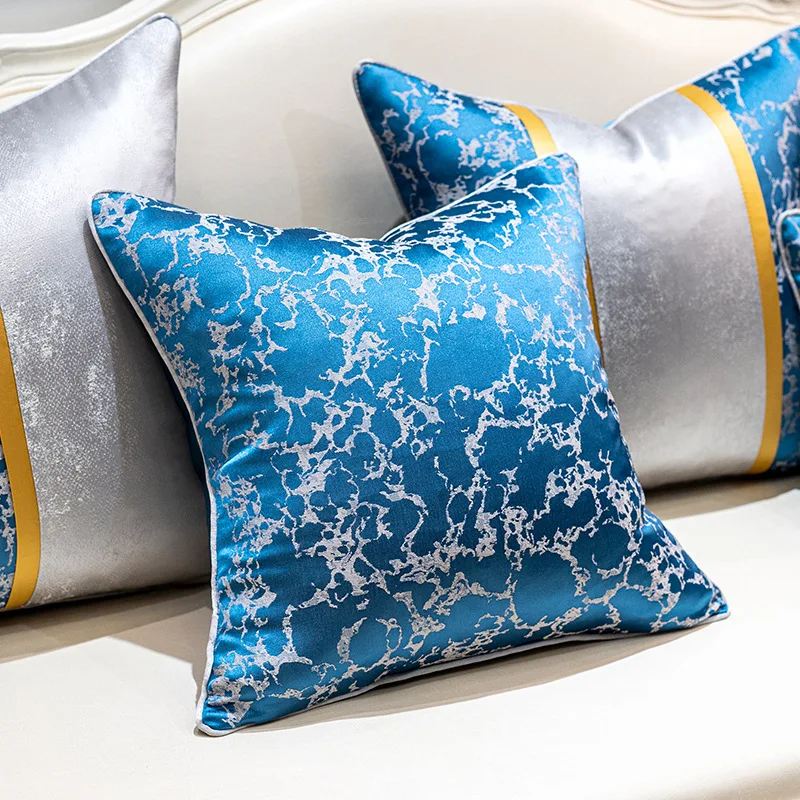 Modern Simple Luxury Cushion Cover Decorative Pillow for Living Room Decor Case High Quality Blue Covers |