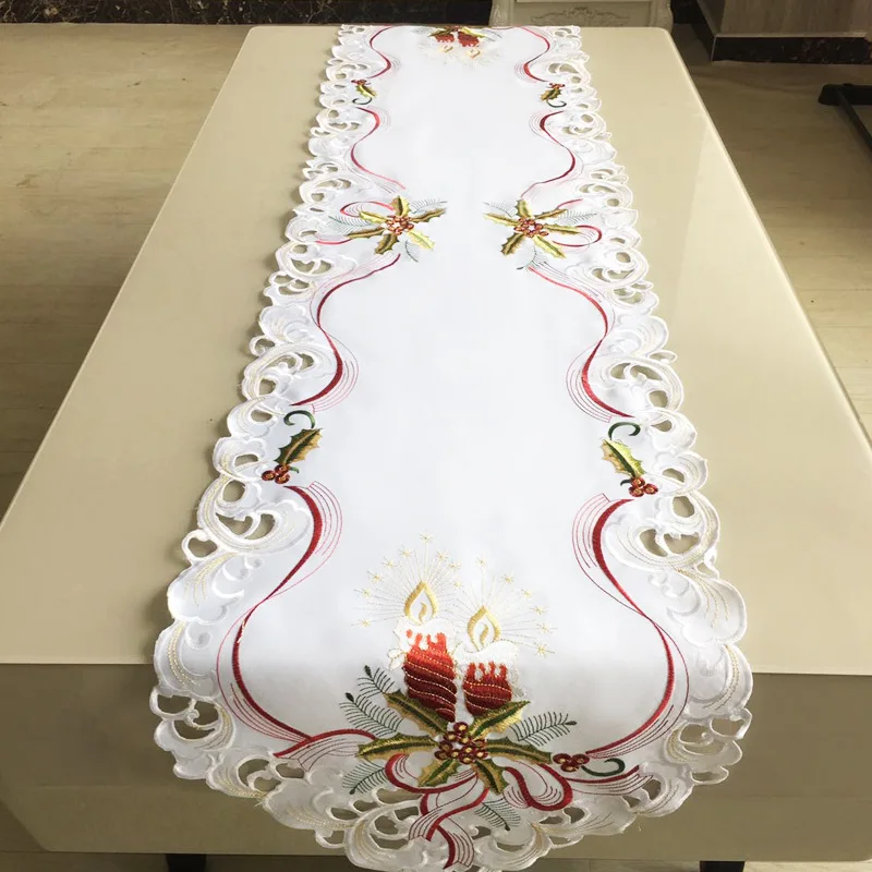 

Скатерти с вышивкой на Рождество, скатерть, подсвечник, украшение в виде флага