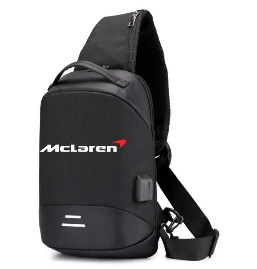 

NEW Men Shoulder MCLARER car logo Hiking Backpack Nylon Outdoor Camping Trekking Chest Sling Bag