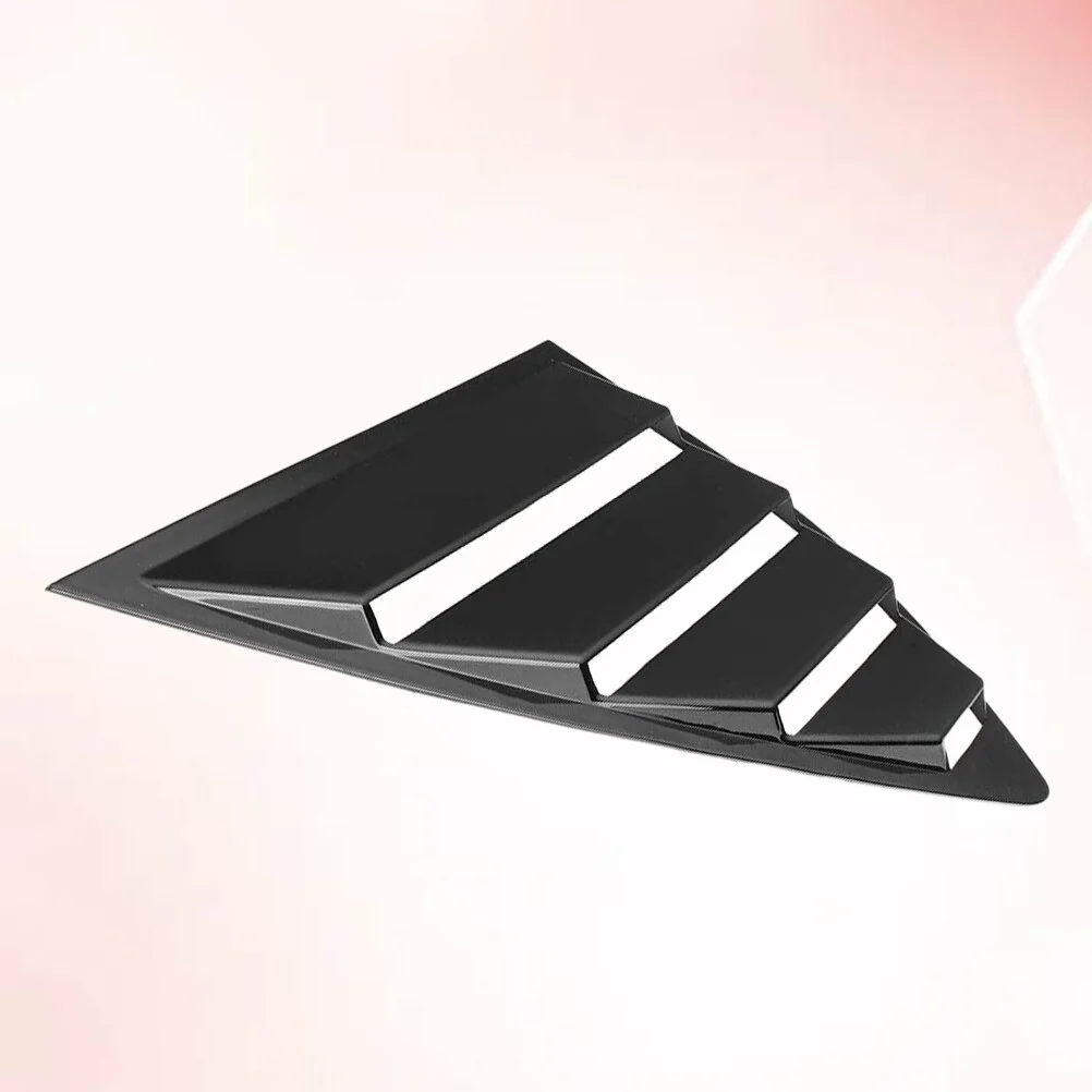 

1 Pair ABS Car Accessories Rear Window Blinds Side Tuyere Louvers Vent Panel Trim Vehicle Car Shutters (Black)