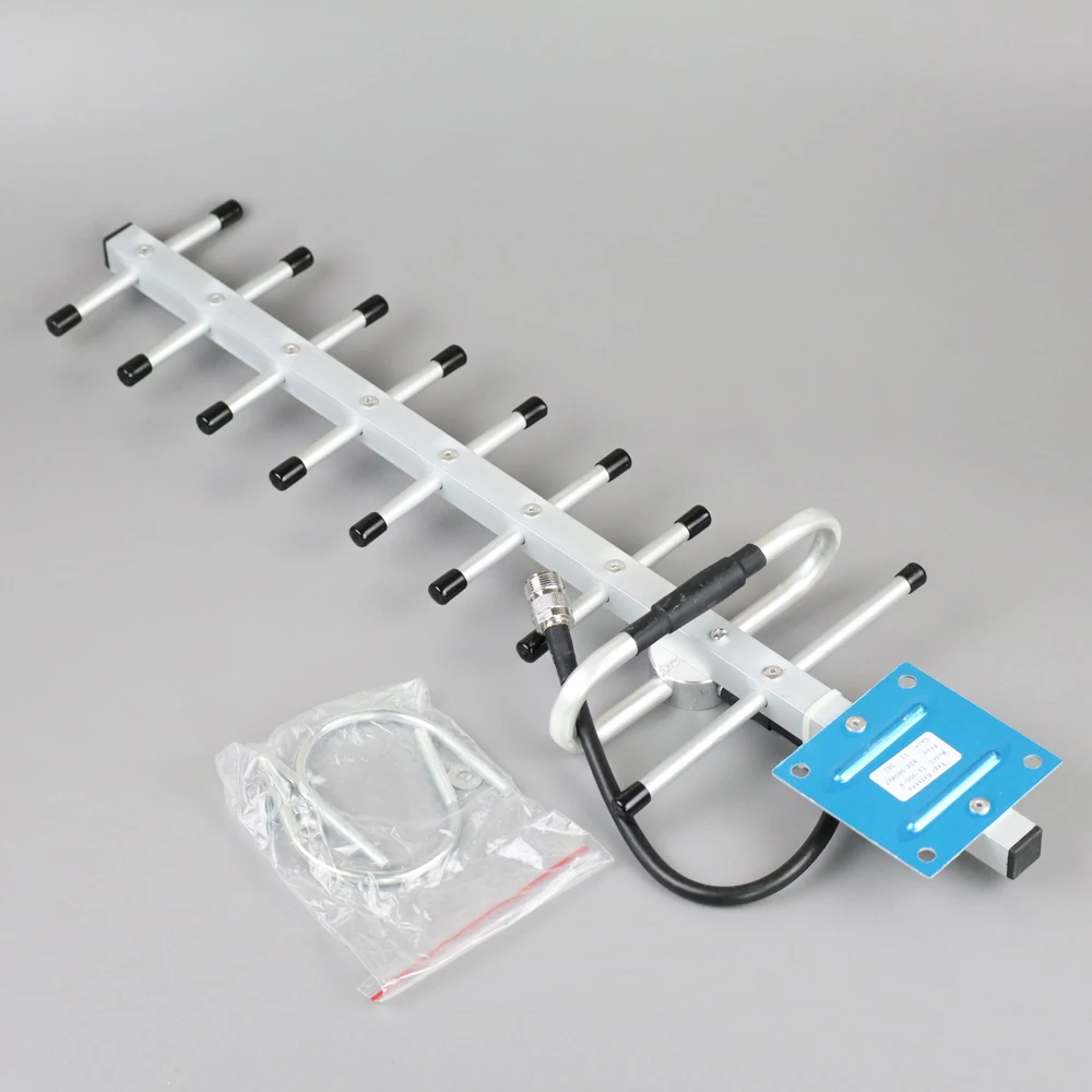 ZQTMAX 50cm 9 unit 13dbi Yagi antenna 824-960mhz For mobile signal booster 850 900 CDMA GSM repeater N female connector