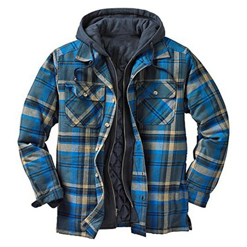 2021 New Cotton Jacket Male European And American Winter Thick Warm Fashion Long-sleeved Loose Hooded Men Jacket Coats Parkas