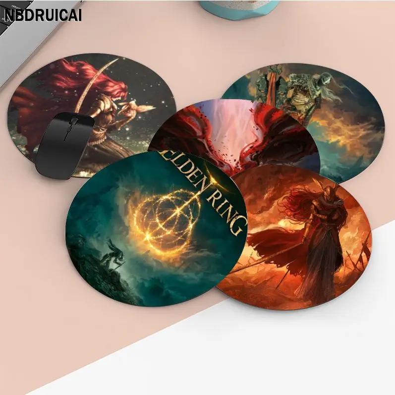 

Elden Ring Game Anime Round Custom Skin Gaming Mouse Pad Gamer Desk Mats Keyboard Mause Pad Office Desk Set Accessories PC Table
