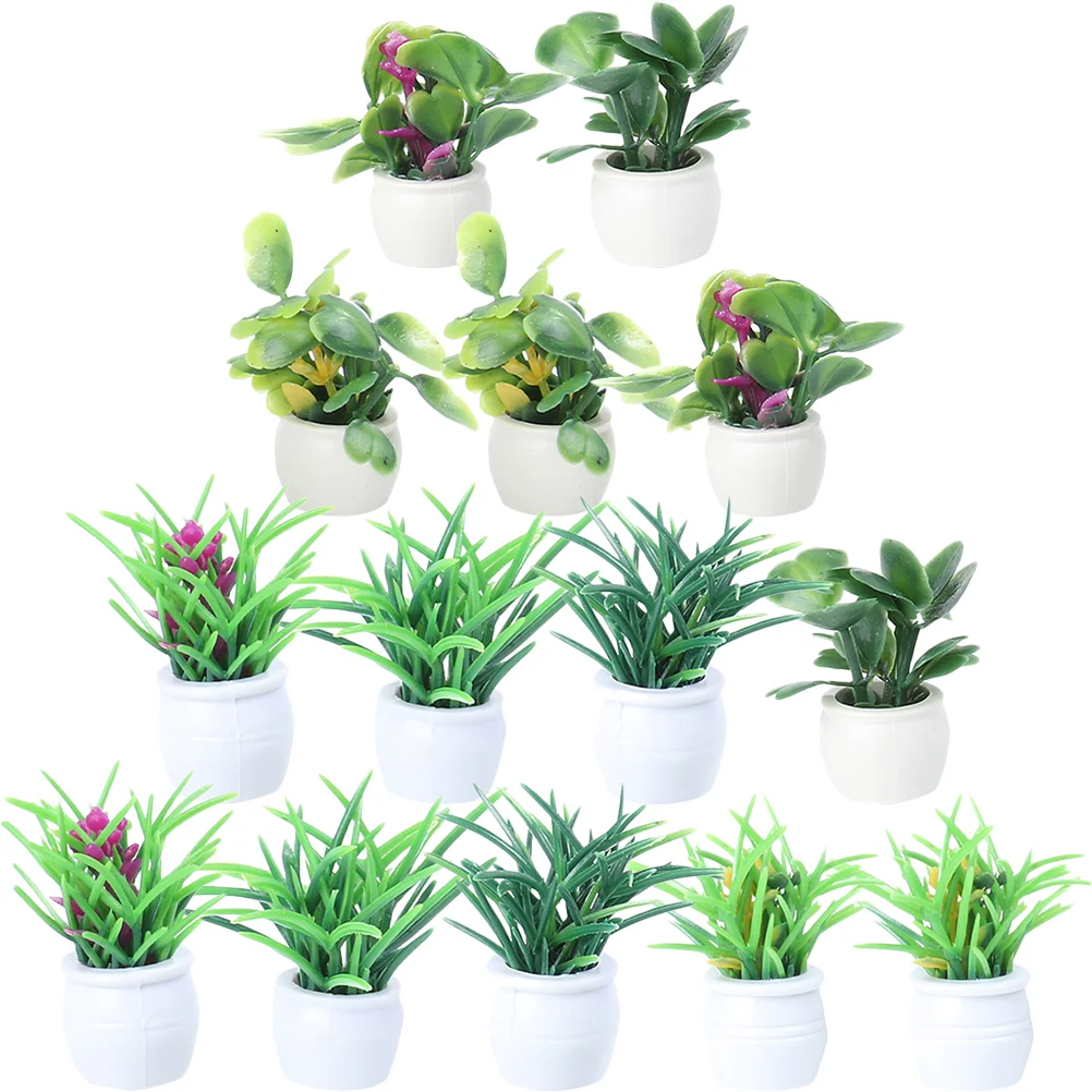 

Flower Pots Indoor Plants Mini Potted Landscape Miniatures Artificial Bonsai Decor