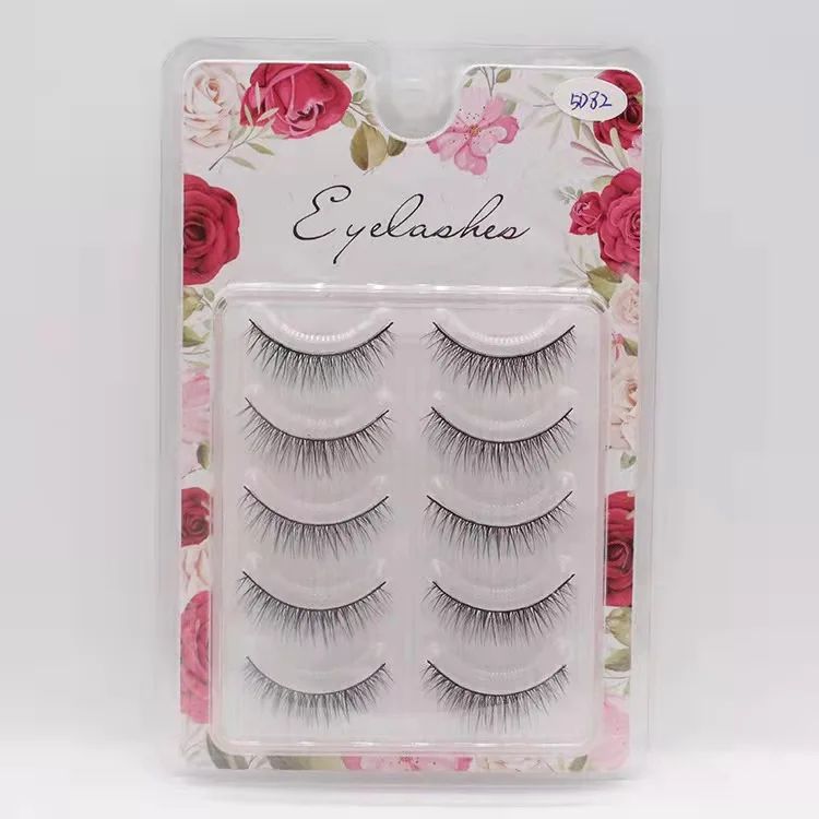 

5 Pairs Natural Black Long Sparse Cross False Eyelashes Fake Eye Lashes Extensions Makeup Tools