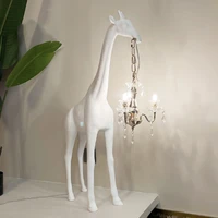 nordic giraffe floor lamp modern creative sculpture animal art luminaires for living room bedroom atmosphere led standing lights