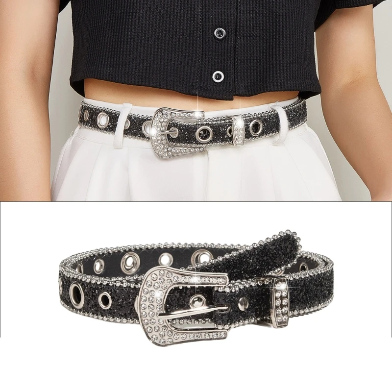 

Punk Adult Belt with Light Luxurious Ladies Locomotive Waistband DropShip