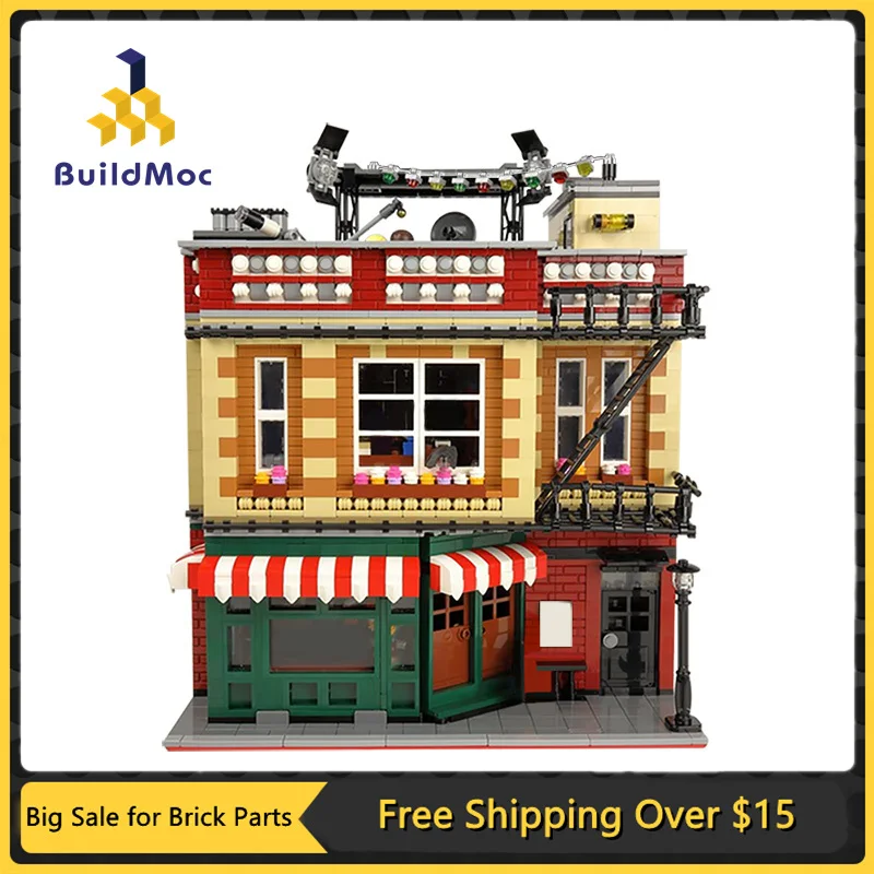 

4294pcs MOC Modular Building Block Kit Stree City Town Cafe Coffee House Architecture Construction Brick Model DIY Kid Toy Gift
