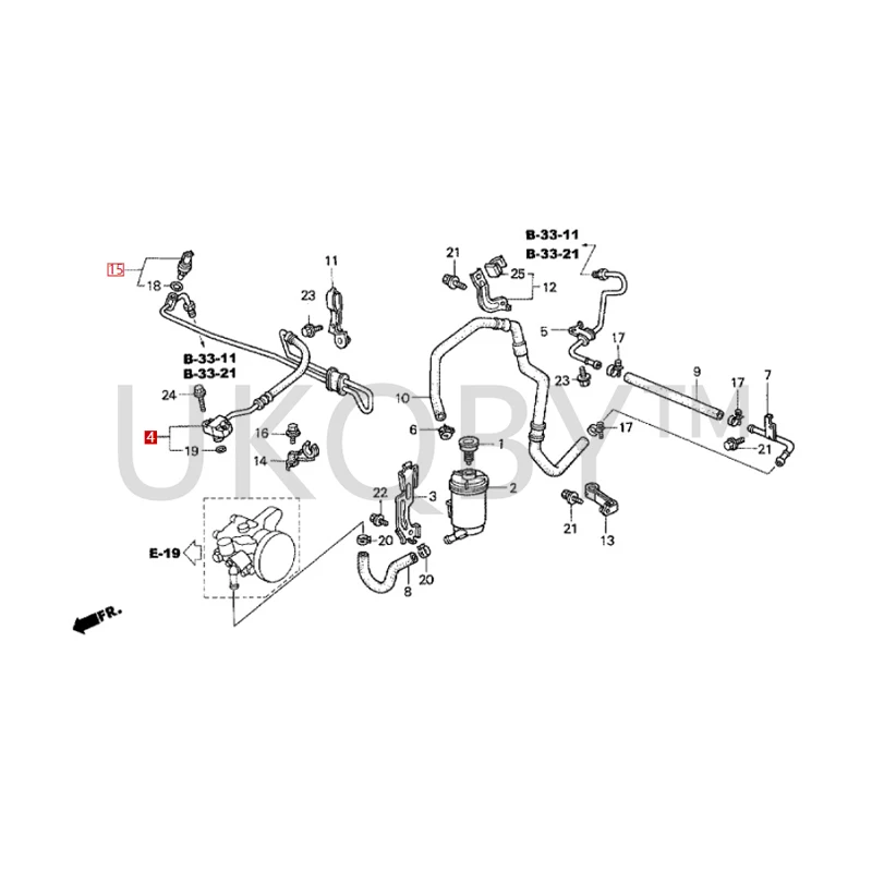 Правый пептид масляной трубы высокого давления 53713-S5A-Q03 53713-S5A-Q04 подходит для Ho nd a
