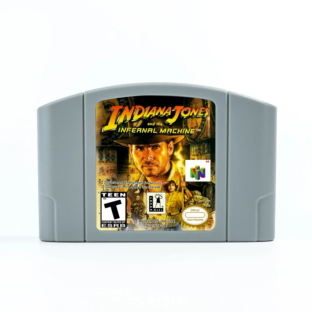 Игровой картридж Indiaa Jones and the Infernal Machine для 64-битных консолей NTSC USA