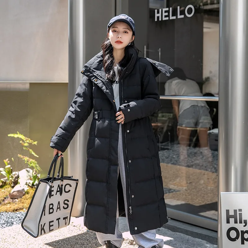 2022 Winter Women Jacket Long Cotton Big Pockets Ladies Coat Women's Thickened Warm Parka