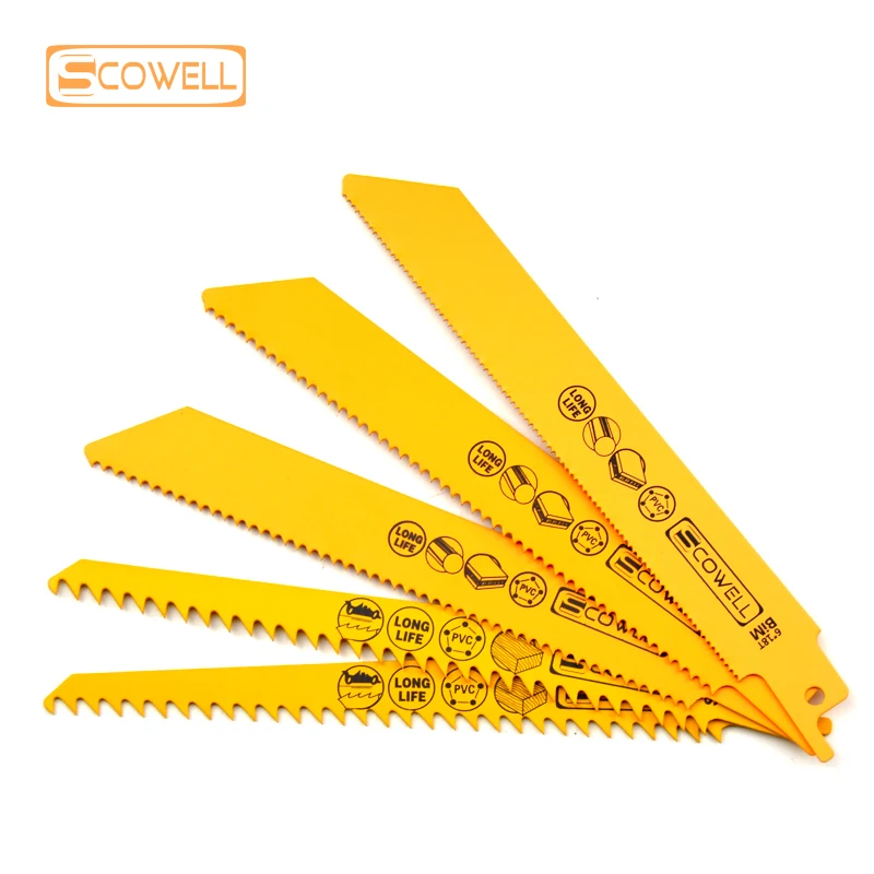 5 упаковок 6-9 дюймов биметаллические лезвия для сабельной пилы 10TPI 14TPI 18TPI для металлических поддонов инструменты «сделай сам» демонтаж лезвия для сабельной пилы 6TPI дерево