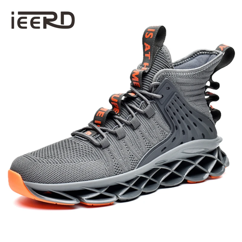 

Super Cushioning Blade Men Running Shoes Breathable Mesh Sneakers Men Sport Shoes TPR Sole Tenis Masculino Walking Shoe