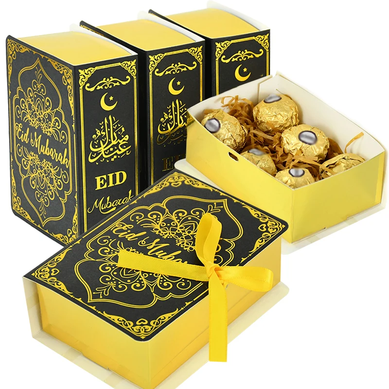 Islamic Bible Quran Book Shape Packaging Box For Ramadan Mubarak Baking/candy Eid Al-fitr Decor