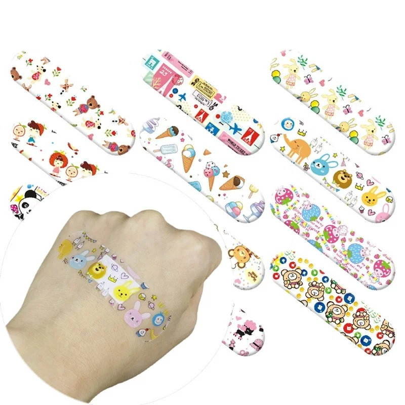 120pcs/set Cartoon Band Aid for Children Kids Mini Breathable Waterproof Wound Plaster Skin Hemostasis Patch Kawaii Bandages