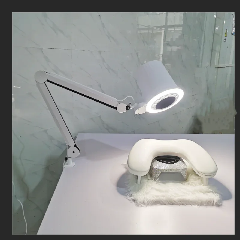 Всасывающий пылеуловитель для ногтей с тремя цветными лампами мощный